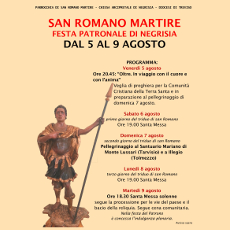 FESTA PATRONALE DI NEGRISIA – 5-9 Agosto 2016