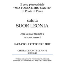 Un Saluto a SUOR LEONIA