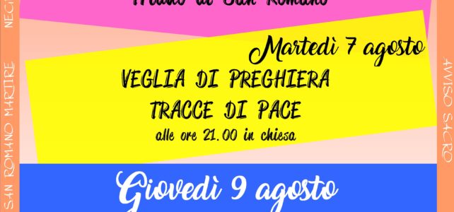 Triduo di preghiera per San Romano